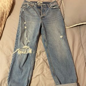Curve love high rise dad jeans